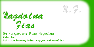 magdolna fias business card